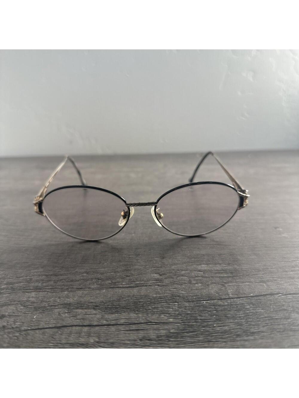 Fendi Sunglasses F47 EBONY GEP FRAME ONLY VINTAGE 51-17-135 Italy Silver